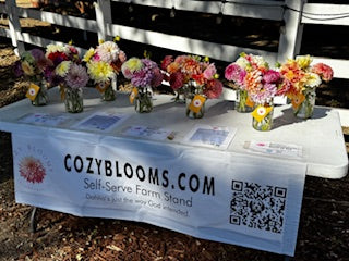 Farm Stand Self-Serve Flower Arrangement in Mason Jar
